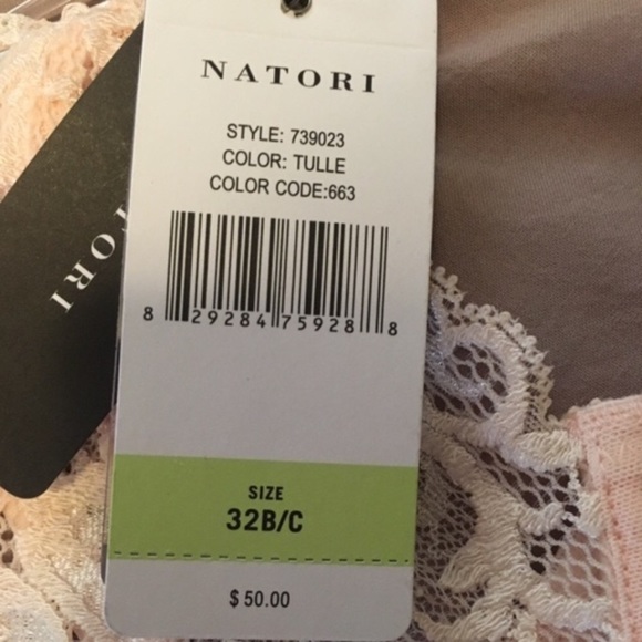 Natori Peach lace bra size 32 B/C - Picture 5 of 6